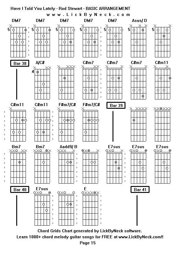 Chord Grids Chart of chord melody fingerstyle guitar song-Have I Told You Lately - Rod Stewart - BASIC ARRANGEMENT,generated by LickByNeck software.